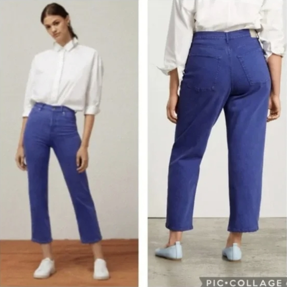 Everlane The Way-High Jeans in Achroma Deep Lapis Blue Size 28 Tall NWT